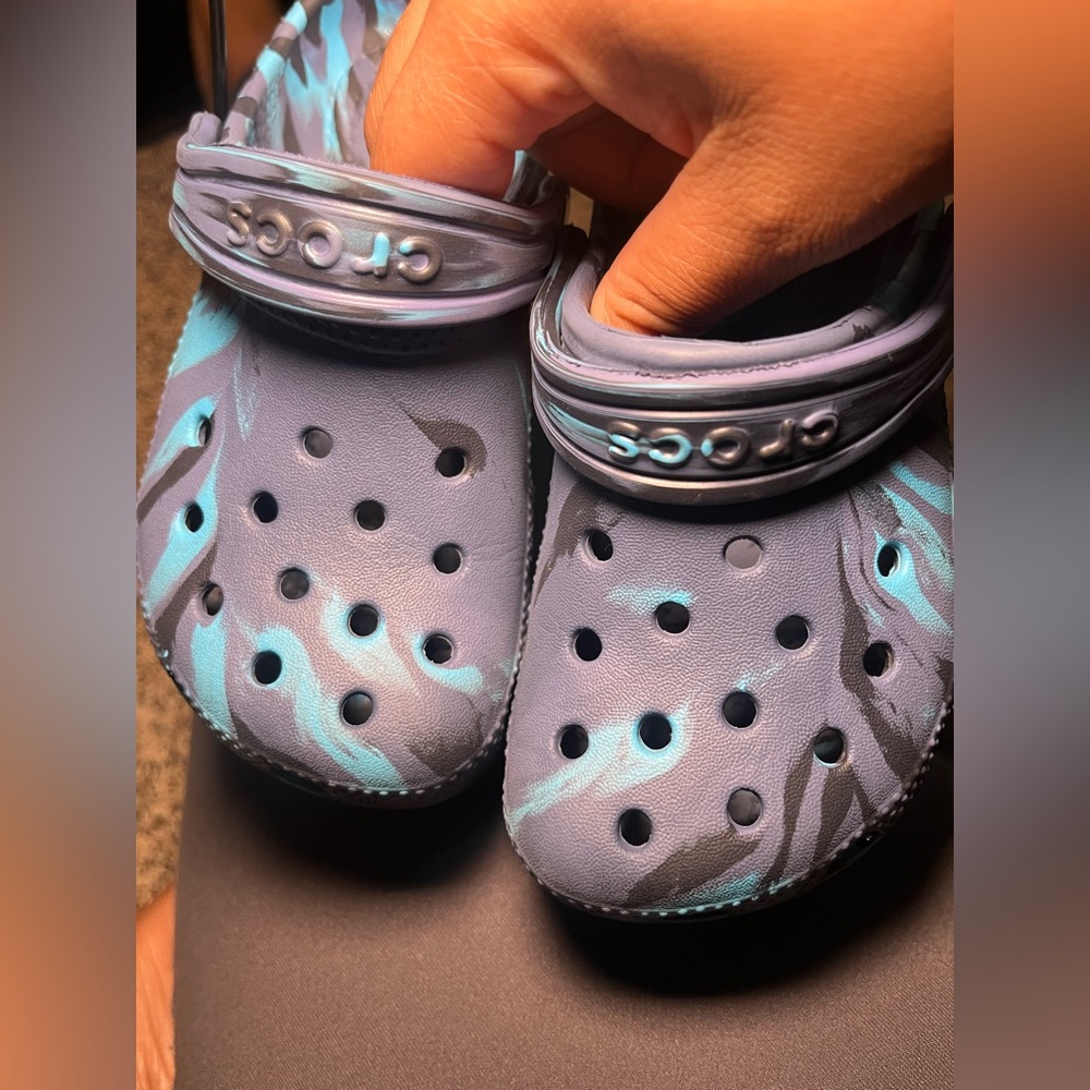 CROCS Kids' Purple and Teal Sandals